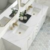 James Martin Vanities Chicago 72in Double Vanity, Glossy White w/ 3 CM Ethereal Noctis Top 305-V72-GW-3ENC